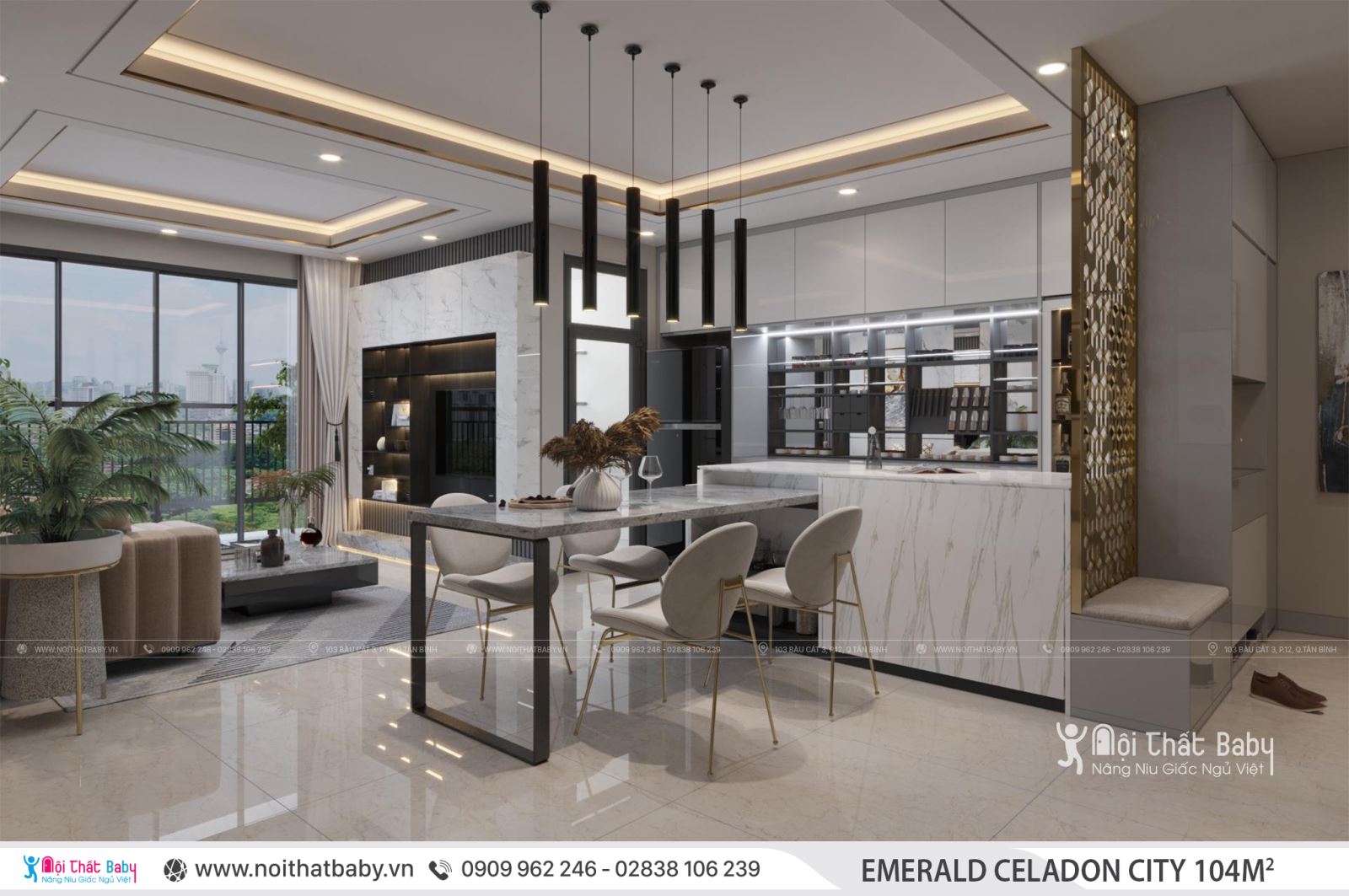 Tổng hợp các mẫu thiết kế nội thất Chung cư Emerald Celadon City